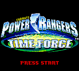Power Rangers - Time Force (USA) Title Screen